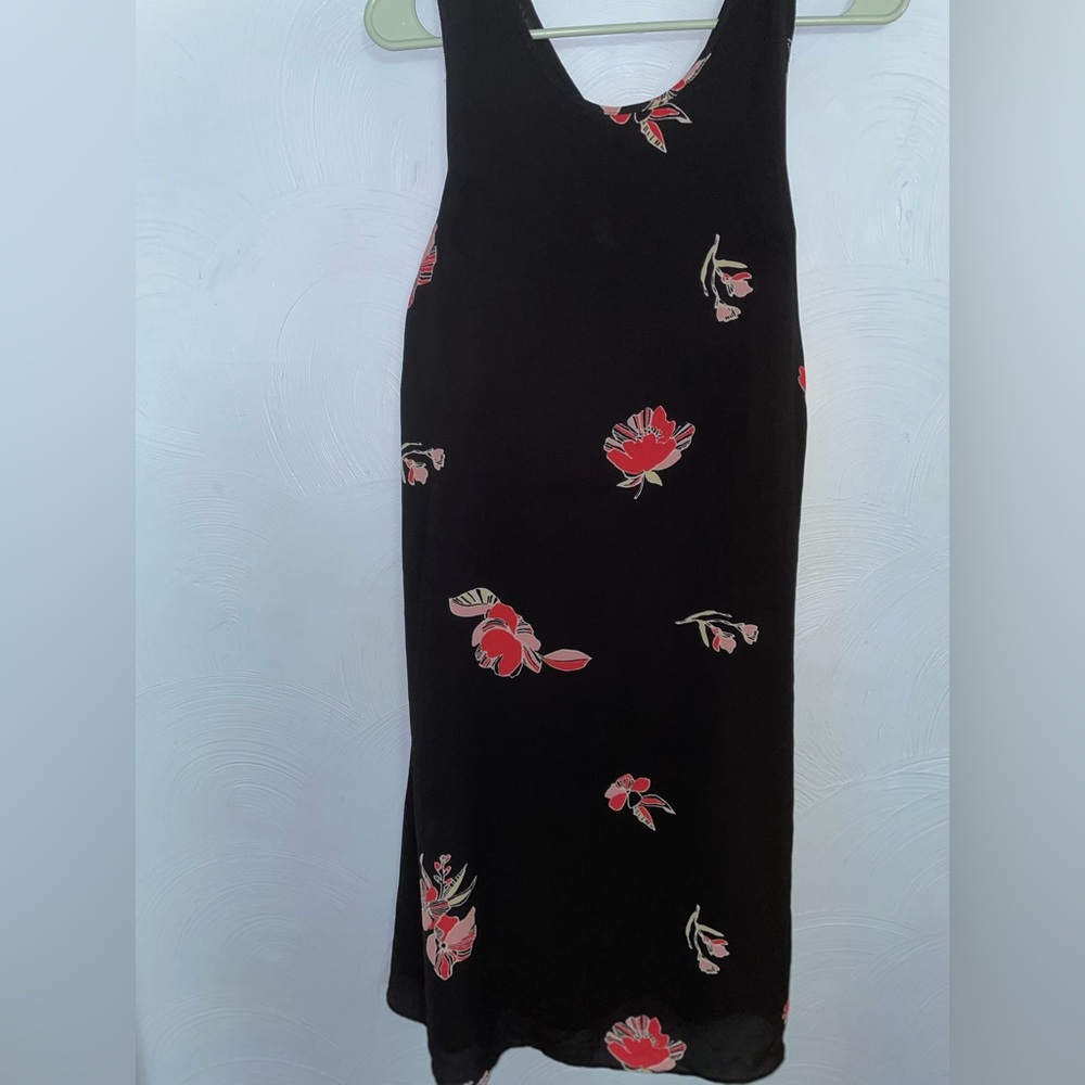 Women’s Small Pea in the Pod Black Floral Sleeveless Maternity Dress